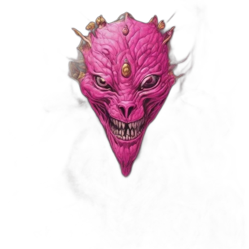 mask, face, dragon, creature transparent PNG cut-out