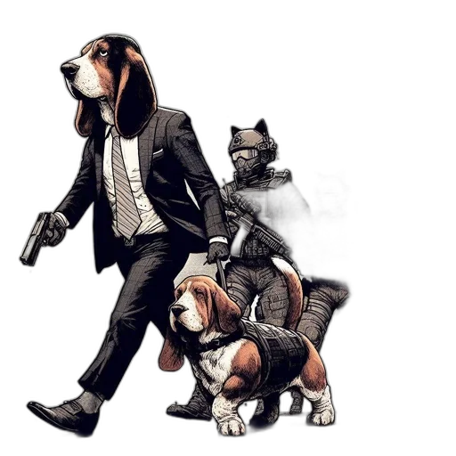 animal, concept art, comic book art, photorealistic transparent PNG cut-out