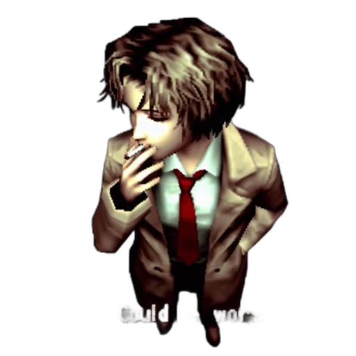 face, staff, jacket, pixel art transparent PNG cut-out
