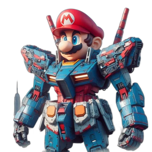weapon, robot, concept art, 3d render transparent PNG cut-out