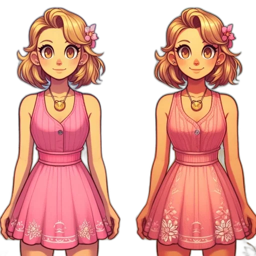 dress, pixel art, concept art, 3d render transparent PNG cut-out