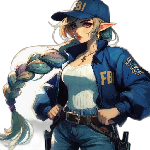 staff, weapon, jacket, hat transparent PNG cut-out