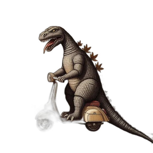 dragon, animal, staff, creature transparent PNG cut-out