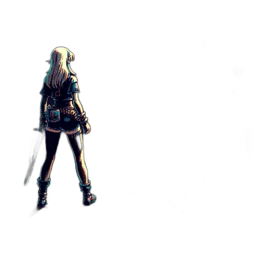 jacket, weapon, robot, sword transparent PNG cut-out
