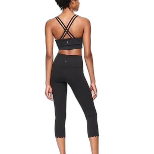 woman, wearing, black, sports transparent PNG cut-out