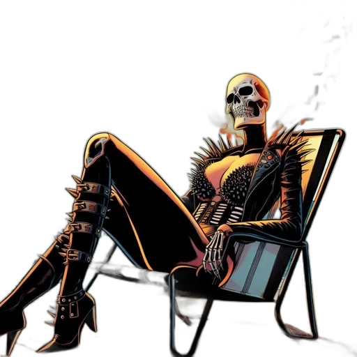 comic book art, concept art, cyberpunk, fantasy art transparent PNG cut-out