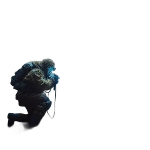 jacket, staff, weapon, creature transparent PNG cut-out