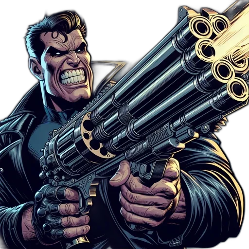 weapon, comic book art, concept art, intense transparent PNG cut-out