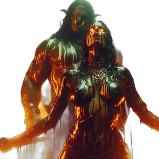 concept art, comic book art, fantasy art, fire transparent PNG cut-out