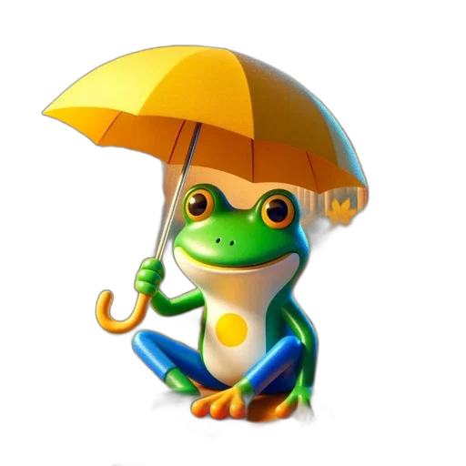umbrella, dragon, hat, staff transparent PNG cut-out