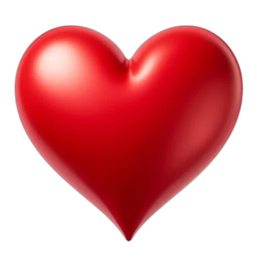 jewelry, red, stylized, heart transparent PNG cut-out