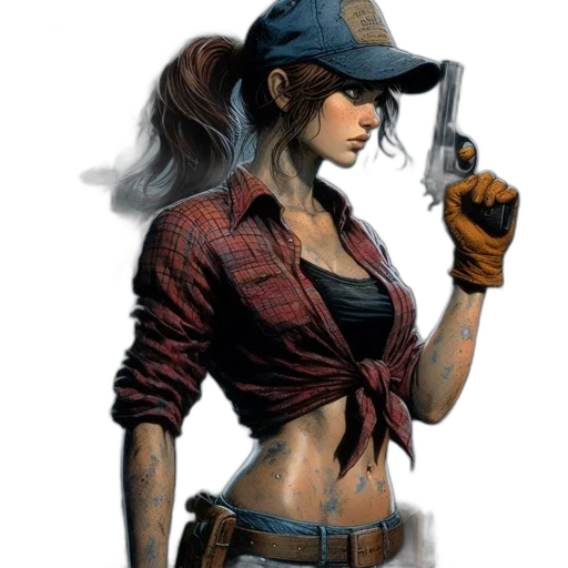 staff, hat, weapon, jacket transparent PNG cut-out