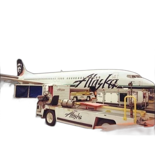 white, alaska, airlines, plane transparent PNG cut-out