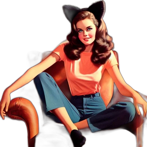 furniture, dress, staff, animal transparent PNG cut-out