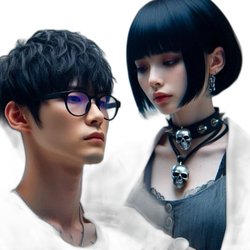 jewelry, photorealistic, cyberpunk, fantasy art transparent PNG cut-out