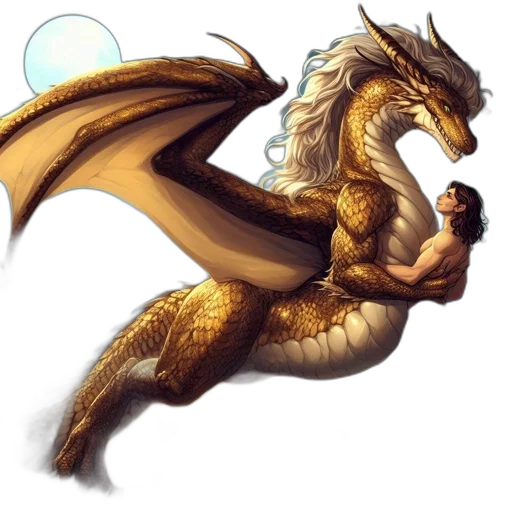 dragon, creature, staff, animal transparent PNG cut-out