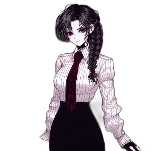 dress, staff, jacket, hair transparent PNG cut-out