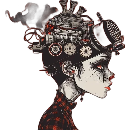 robot, mask, face, crown transparent PNG cut-out