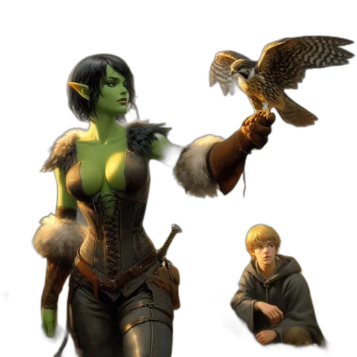 concept art, fantasy art, 3d render, comic book art transparent PNG cut-out