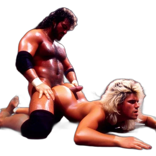 concept art, two, wrestlers, grapple transparent PNG cut-out