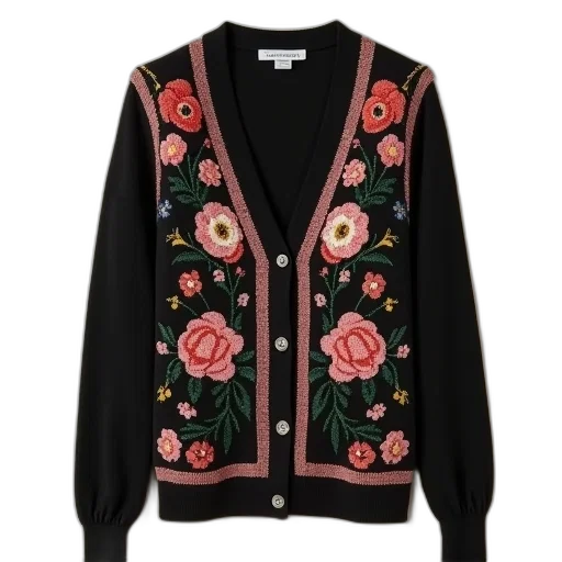 jacket, lanvin, embroidered, neck transparent PNG cut-out