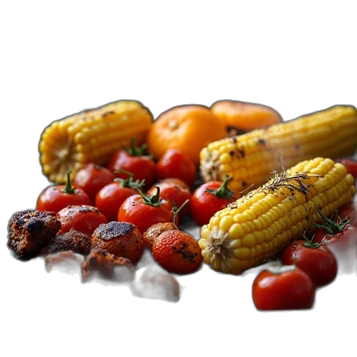food, crown, photorealistic, 3d render transparent PNG cut-out