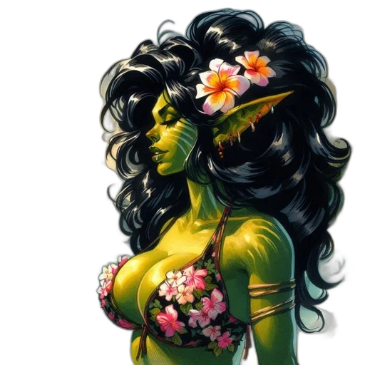 mask, flower, fantasy art, comic book art transparent PNG cut-out