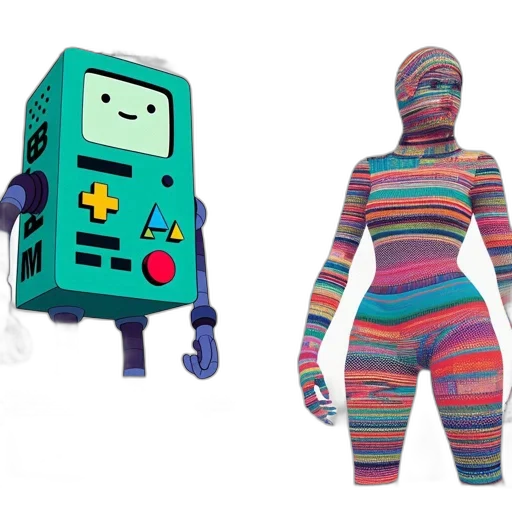 robot, cyberpunk, vaporwave, concept art transparent PNG cut-out