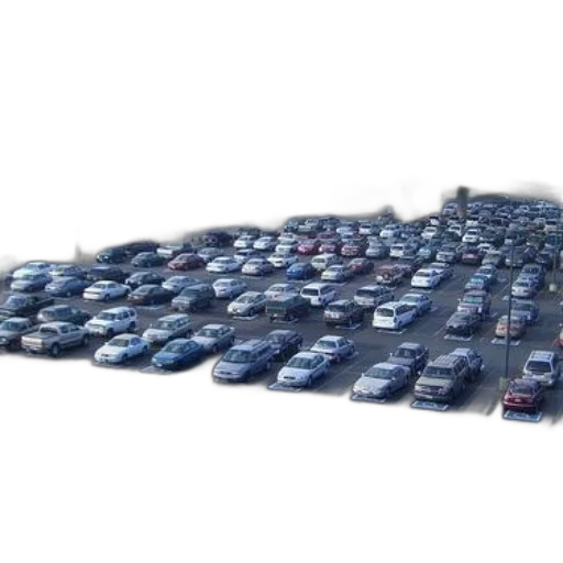 car, large, parking, lot transparent PNG cut-out