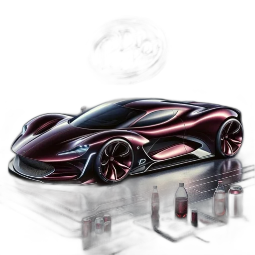 car, concept art, 3d render, photorealistic transparent PNG cut-out