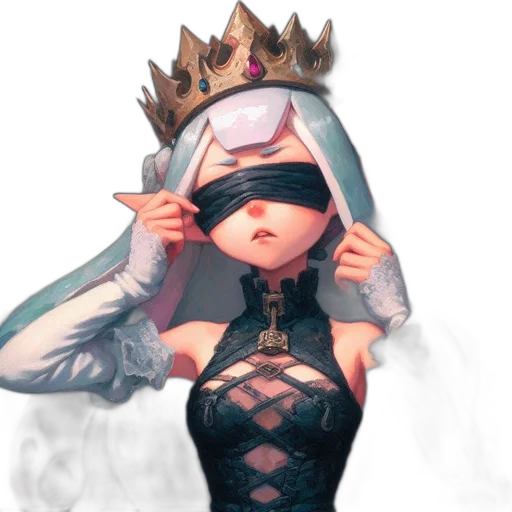 crown, mask, dress, face transparent PNG cut-out