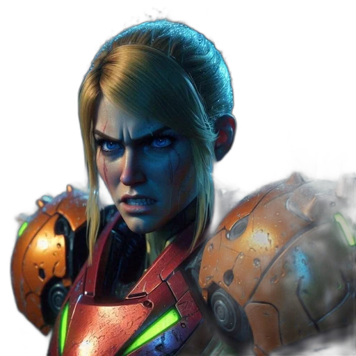 face, robot, staff, weapon transparent PNG cut-out