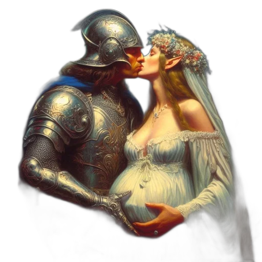 robot, sword, mask, crown transparent PNG cut-out