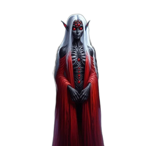 dress, creature, staff, concept art transparent PNG cut-out