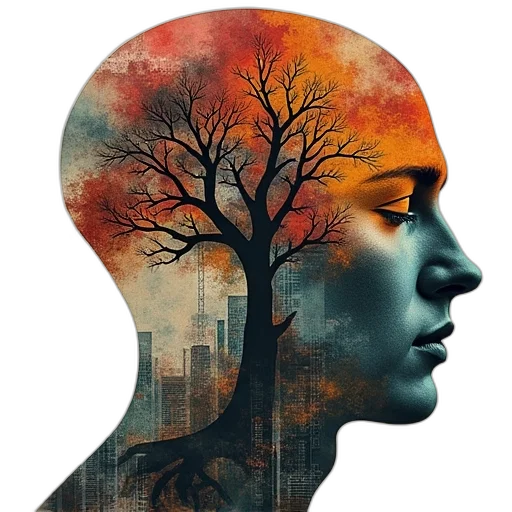 face, tree, crown, mask transparent PNG cut-out
