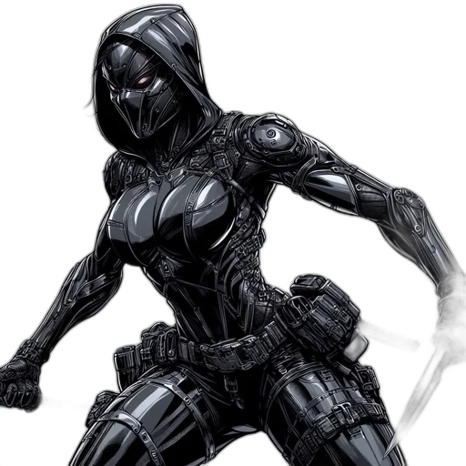 robot, concept art, comic book art, 3d render transparent PNG cut-out