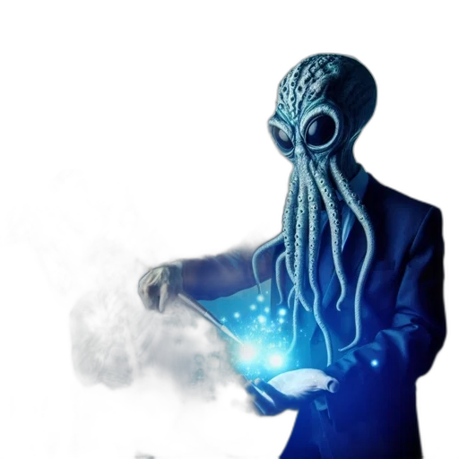 creature, staff, mask, robot transparent PNG cut-out