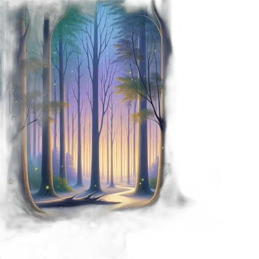 tree, fantasy art, concept art, watercolor transparent PNG cut-out