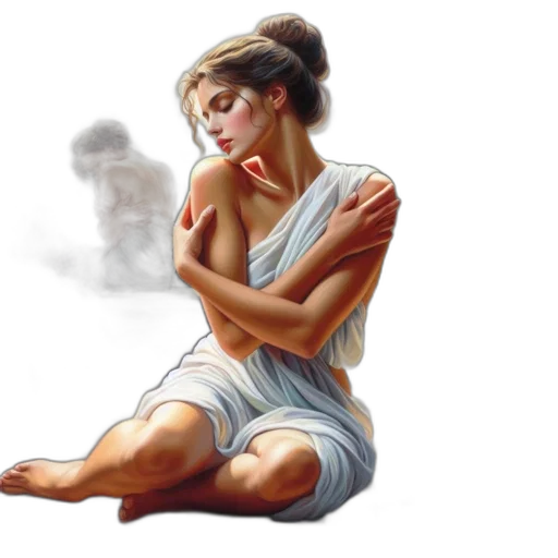 dress, photorealistic, oil painting, concept art transparent PNG cut-out