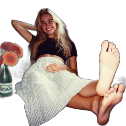 shoes, dress, bottle, hair transparent PNG cut-out