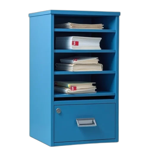 furniture, blue, filing, cabinet transparent PNG cut-out