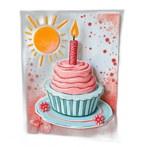 3d render, photorealistic, pastel, stampin transparent PNG cut-out