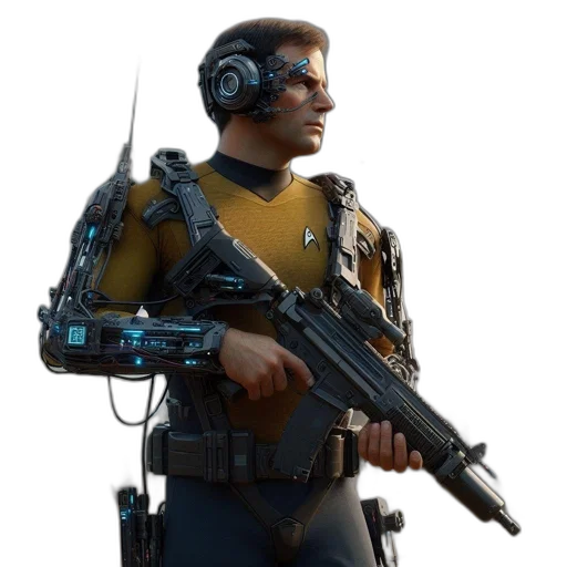 weapon, staff, robot, face transparent PNG cut-out