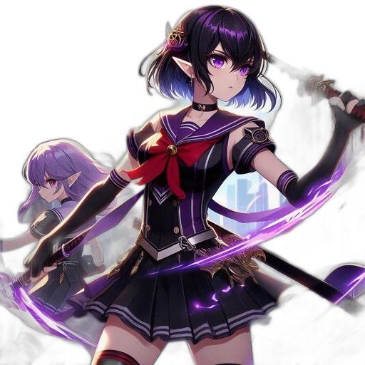 weapon, sword, staff, anime transparent PNG cut-out