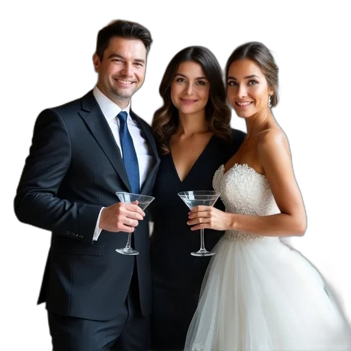 dress, jewelry, face, staff transparent PNG cut-out