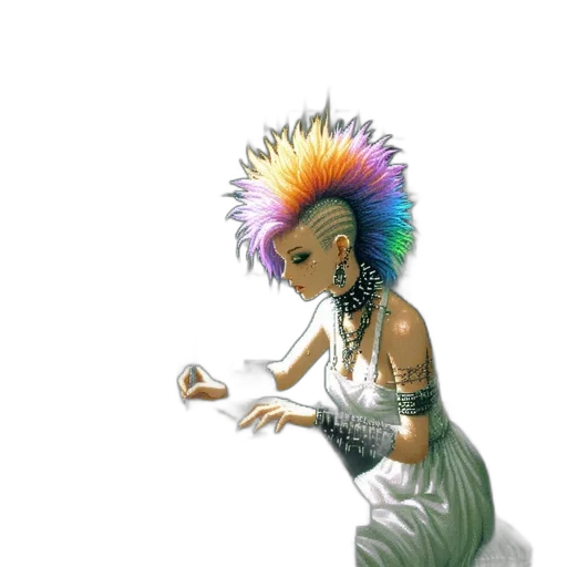 jewelry, staff, hair, dress transparent PNG cut-out
