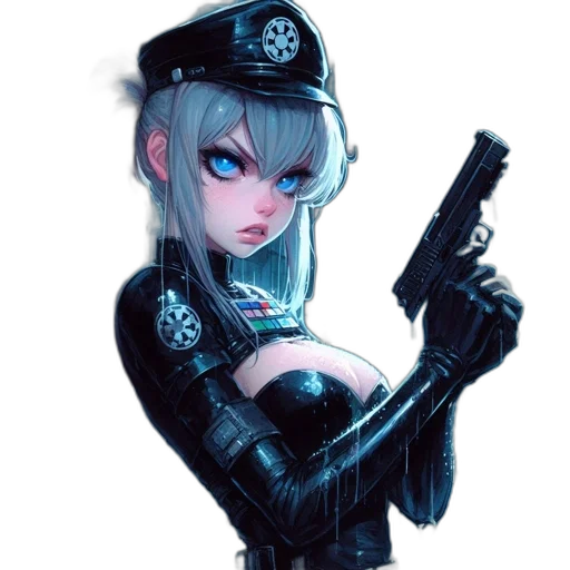 weapon, staff, robot, jacket transparent PNG cut-out
