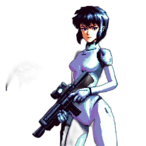 robot, weapon, concept art, cyberpunk transparent PNG cut-out