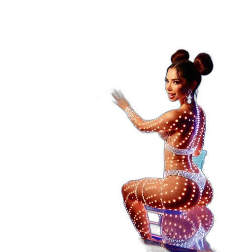 dress, concept art, 3d render, pixel art transparent PNG cut-out