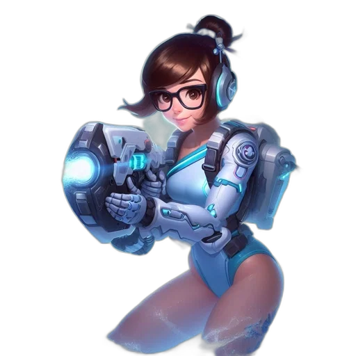 robot, weapon, staff, concept art transparent PNG cut-out